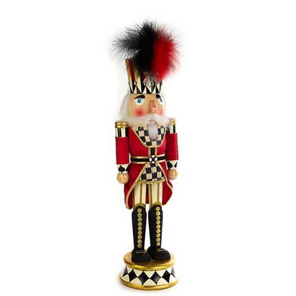 MACKENZIE CHILDS 22in Hand Painted Castle Guard Wooden Nutcracker Holiday NE7
